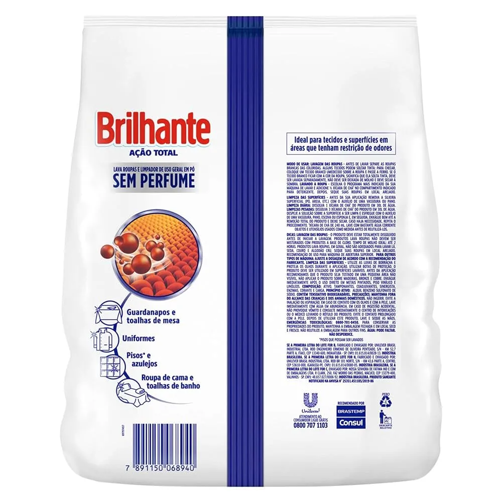 LAVA ROUPA BRILHANTE 4KG  PRO SEM PERF