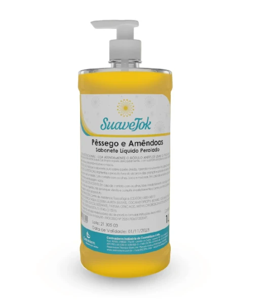 SABONETE LIQUIDO PESSEGO E AMENDOAS 1L SUAVETOK