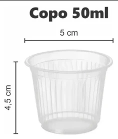 COPO 50ML TRANSP 100 UNID COPOZAN