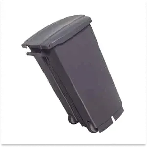PERFECT LIXEIRA 100L BLACK COM RODAS