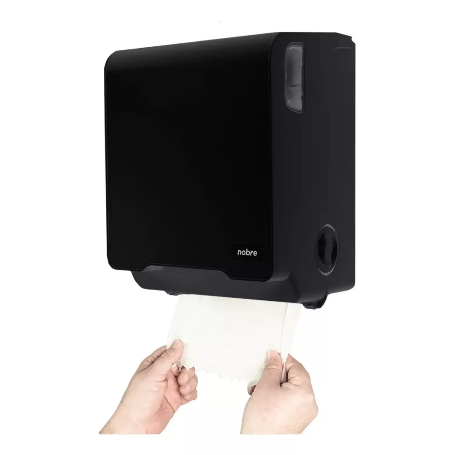 DISPENSER AUTOCORTANTE P/ TOALHA BOBINA MECANICO PRETO BRAVE - NOBRE