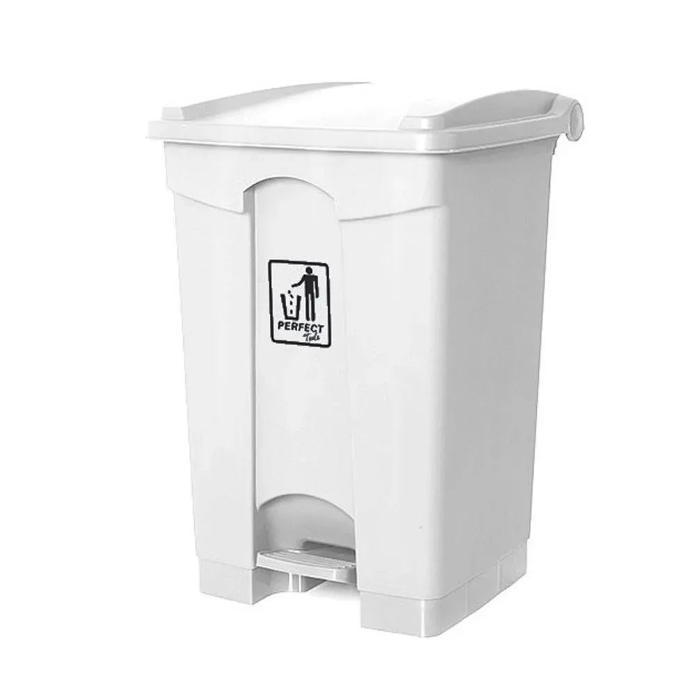 LIXEIRA 50L BRANCA PERFECT