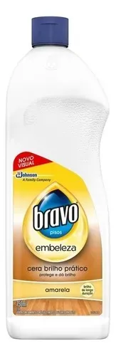 CERA BRAVO BRILHO PRATICO AMARELA 750ML