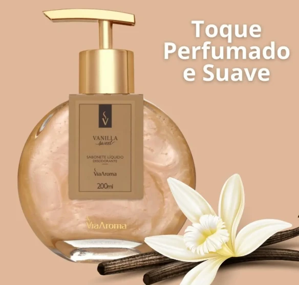 SABONETE LIQUIDO VANILLA 200ML VIA AROMA