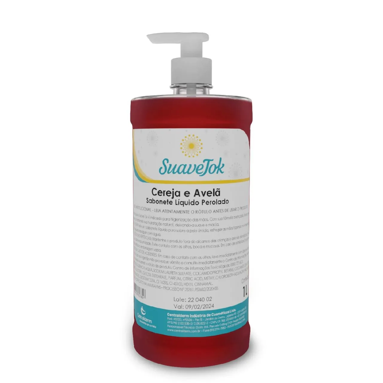 SAB LIQ CEREJA E AVELA - PUMP 1L - SUAVE TOK PRO