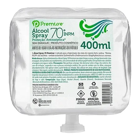 REFIL SPRAY ALCOOL - 400 ML