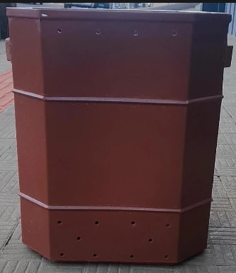LIXEIRA EM POLIETILENO 80 LT EXTERNA MARROM