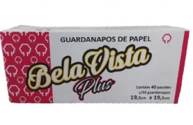 GUARDANAPO BELA VISTA PLUS 19,5CM X 19,5CM CAIXA C/40 PACOTES.