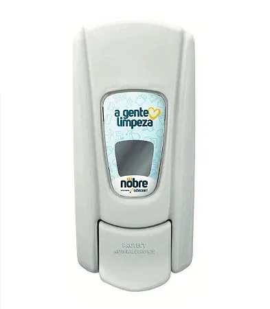 DISPENSER P/SABONETE LIQ./ALCOOL GEL 800ML. (C/RESERV.) CINZA/BRANCO NEW CLASSIC - NOBRE