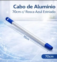 CABO DE ALUMINIO 70 CM C/ROSCA AZUL-ESTRIADO