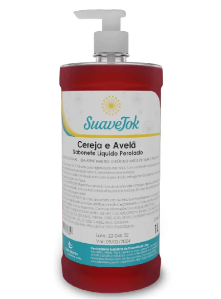 SABONETE LIQUIDO CEREJA E AVELA 1L SUAVETOK