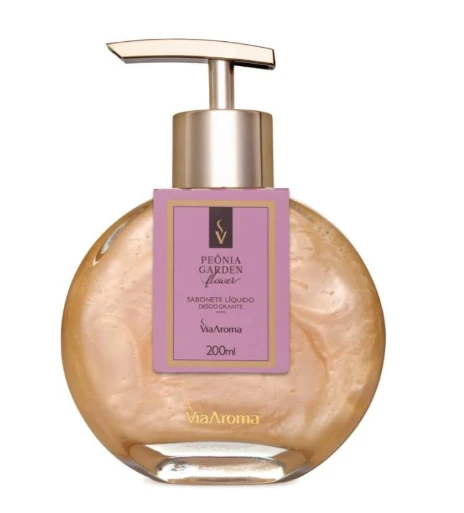SABONETE LIQUIDO PEÔNIA GARDEN 200ML VIA AROMA