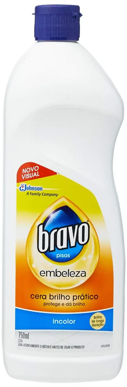 CERA BRAVO BRILHO PRATICO INCOLOR 750ML