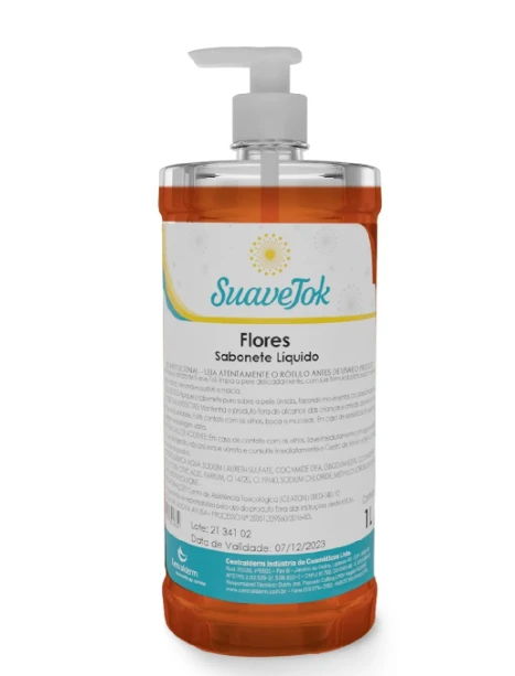 SABONETE LIQUIDO FLORES 1L SUAVETOK