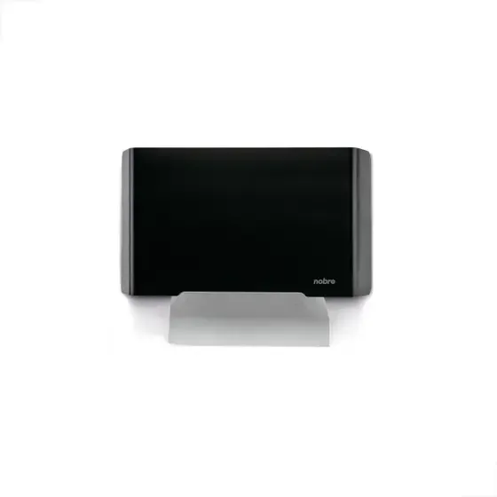 DISPENSER P/ PAPEL TOALHA (FRENTE INOX) PRETO  NOBRE