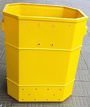 LIXEIRA EM POLIETILENO 80 LT EXTERNA AMARELA
