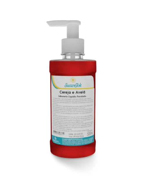 SABONETE LIQUIDO CEREJA E AVELA 500ML SUAVETOK
