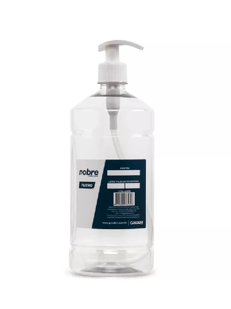 FRASCO COM VALVULA PUMP 1L (P/ALCOOL/SABONETE) - NOBRE