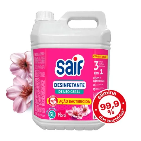 DESINFETANTE MULTIUSO 5 LT SAIF FLORAL CONCENTRADO