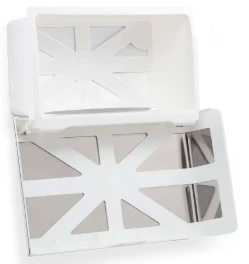 DISPENSER P/ PAPEL TOALHA (FRENTE INOX) BRANCO NOBRE